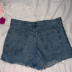 Madewell Blue Jean Shorts High-Waisted Distressed